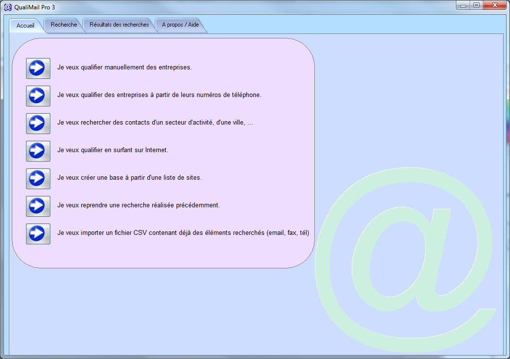 Méthodes de recherche pour qualifier les emails, fax, portables